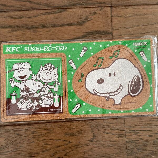 新品 スヌーピー コルクコースター ケンタッキー KFC