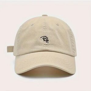 【大人気商品】ロゴキャップ 帽子 男女兼用 ブラック ベージュ カーキ ロゴ キャップ RH レディース メンズ 夏