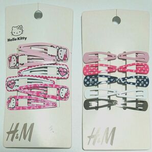 H&M ハローキティーパッチン留め、ミニパッチン留め 2個セット