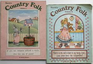 送料無料■ARTBOOK_OUTLET■G2-104★難有 人気 2冊組 ダーシーハンター カントリーフォーク 5&6 DARCIE’S COUNTRY FOLK TOLE トール 図案