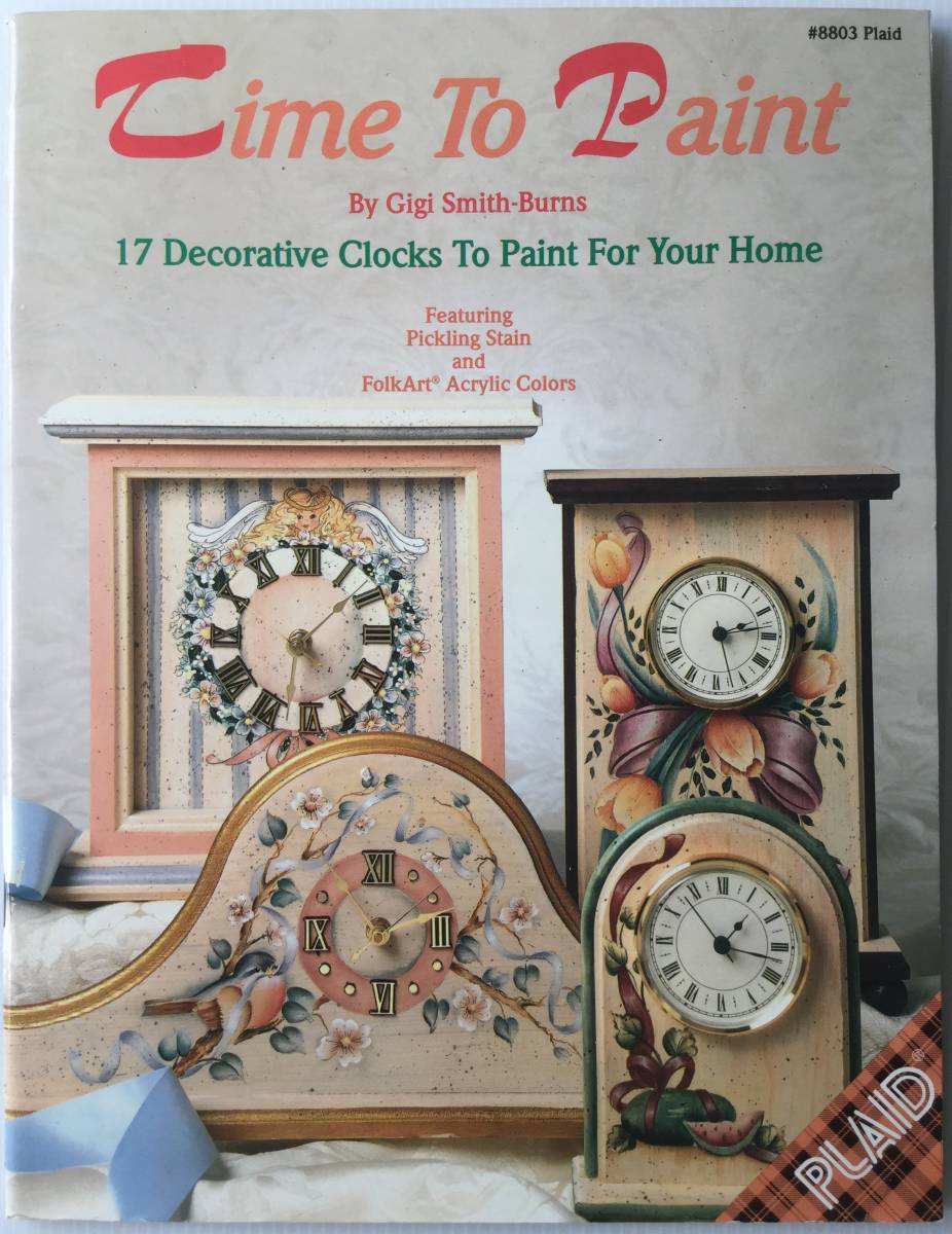 Free shipping ■ ARTBOOK_OUTLET ■ G3-065 ★ Popular best seller Time to Paint Gigi Smith Barnes 17 Projects to Paint on a Clock TOLE Tole Design, Handcraft, Handicrafts, Woodworking, paint, Tole painting