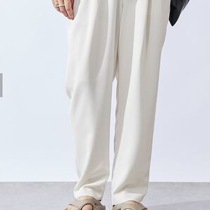 un dix cors イージーウエストテーパードパンツ ブラック パンツ 無地