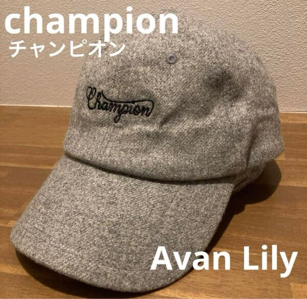 champion チャンピオン Avan Lily 筆記体 牛革ベルト グレー フリーサイズ 男女兼用