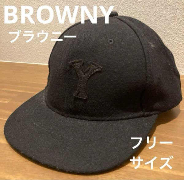 BROWNY ブラウニー ベースボールキャップ ワンポイントロゴ フリーサイズ