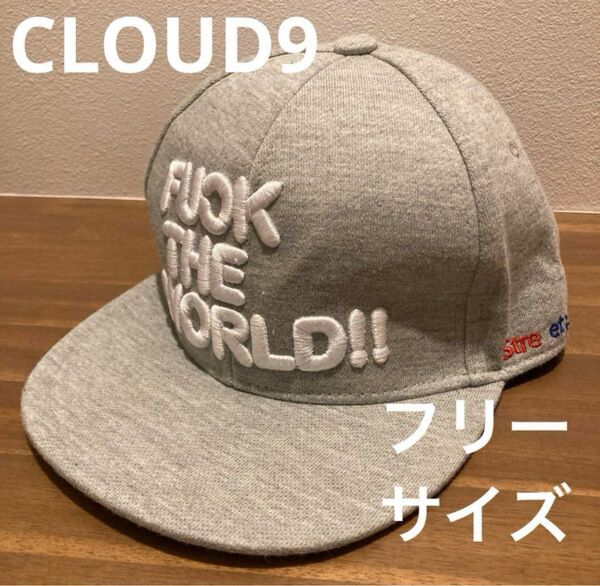 CLOUD 9 刺繍 ベースボール キャップ ストリート フリーサイズ グレー