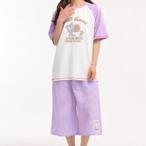 【ANGEL BLUE】3点セット(上下組・ヘアバンド・巾着バッグ) М