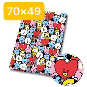 生地 ハギレ 約70×49 BT21 びっしり柄