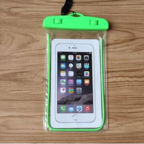 新品 グリーン 防水 ケース iPhone スマートフォン スマホ クリアカバー