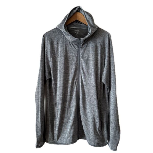 UNIQLO ユニクロ メンズドライEXフルジップパーカ(長袖)USED XL グレー