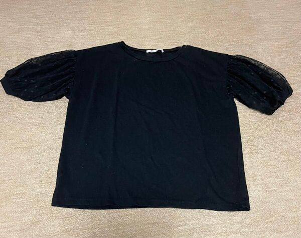 イーハイフン ギャラリー ピース Tシャツ トップス 半袖カットソー ブラック 水玉
