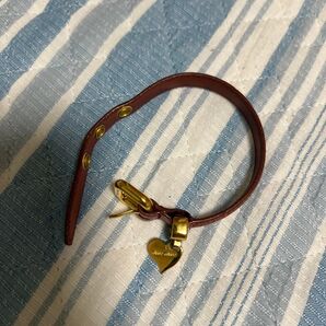 ブレスレット miu ミュウミュウ レザー ゴールド系