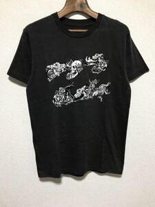 [ prompt decision old clothes ]BILLABONG/ Billabong / Logo T-shirt / short sleeves / skeleton / Skull /./ Eagle / charcoal gray /S size 