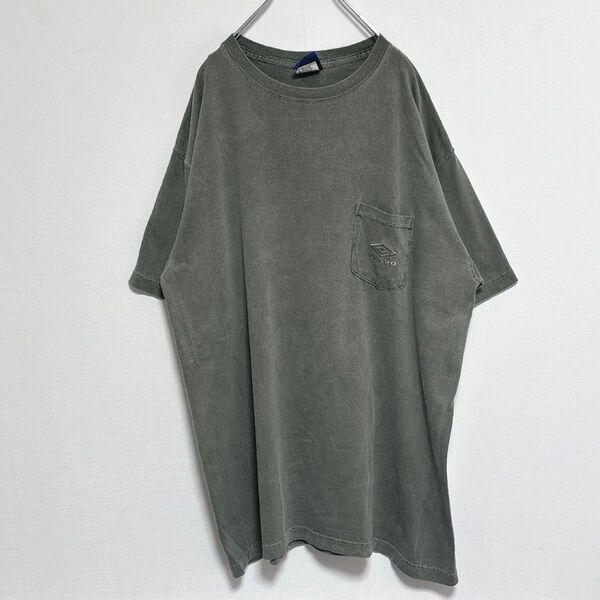 90s umblo アンブロ usa製 フェード半袖tシャツ 胸ポケ XLサイズ