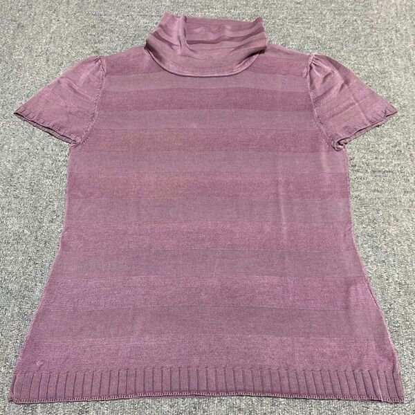 GIANNI LO GIUDICE ハイネック 半袖カットソー Tシャツ アプリコット