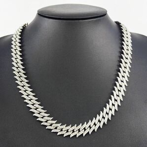 シルバー ネックレス ギラギラ ヒップホップ ラッパー ブリンブリンメンズ レディース 50cm