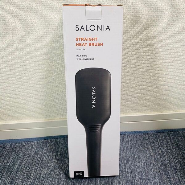 【箱付き】SALONIA サロニア ストレートヒートブラシ ブラック SL-012BK