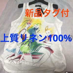 新品タグ付★ディーゼルブラックゴールド 上質リネン100% トップス カットソー