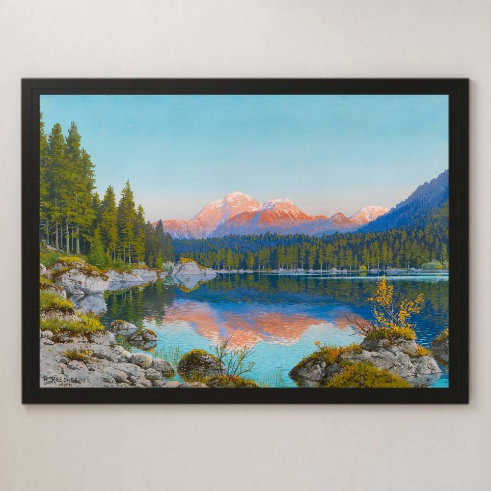 絵画 風景画 版画 湖 山 ヨーロッパ オーストリア ザルツブルグ 絵画 風景画 版画 湖 山 ヨーロッパ オーストリア ザルツブルグ