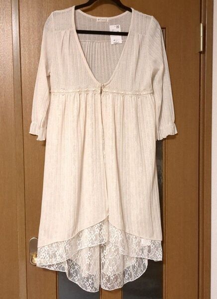 新品タグ付き☆axes femme☆レース重ねロングカーディガン