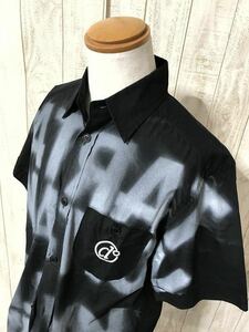 限定品・【スプレーロゴ】DOARAT ドゥアラット 半袖シャツ 黒系　オシャレ　ヴィンテージ　コレクション品