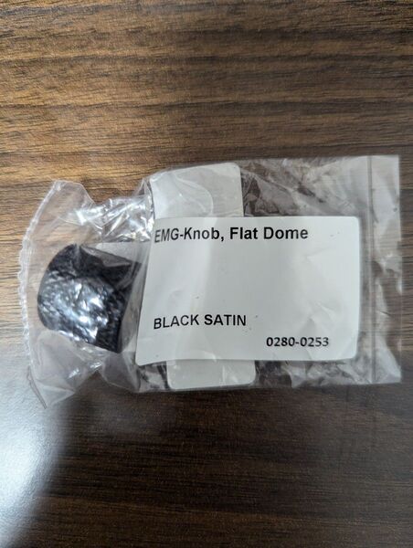 EMG Flat Dome Knob Black Satin