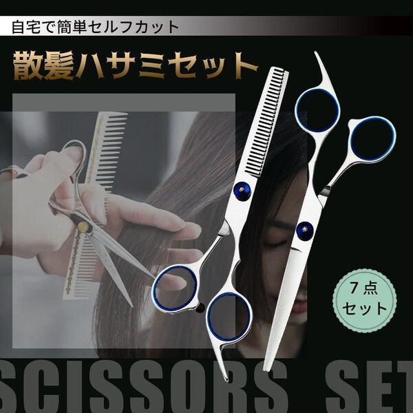 散髪 はさみ ヘアカット すきバサミ プロ用高級シザー ハサミ2本セット