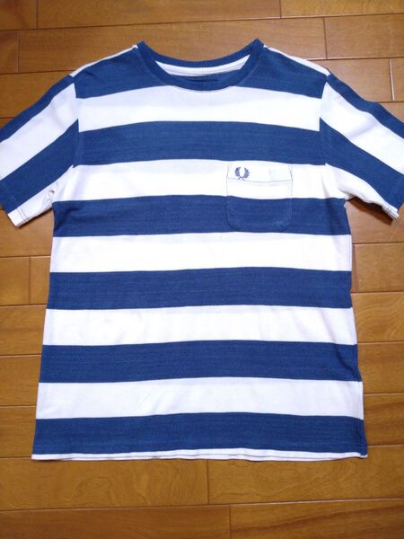 フレッドペリー FRED PERRY 半袖Tシャツ 鹿の子 ボーダー S