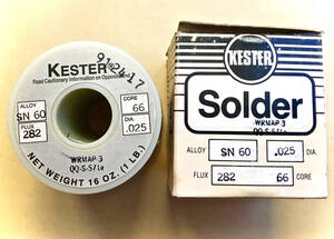 #410a_King of KESTER★幻のグレー缶登場_Core66_Dia,025_Sn60Pb40_60年代後期~70年代★最上最高のKESTERです 1m売り