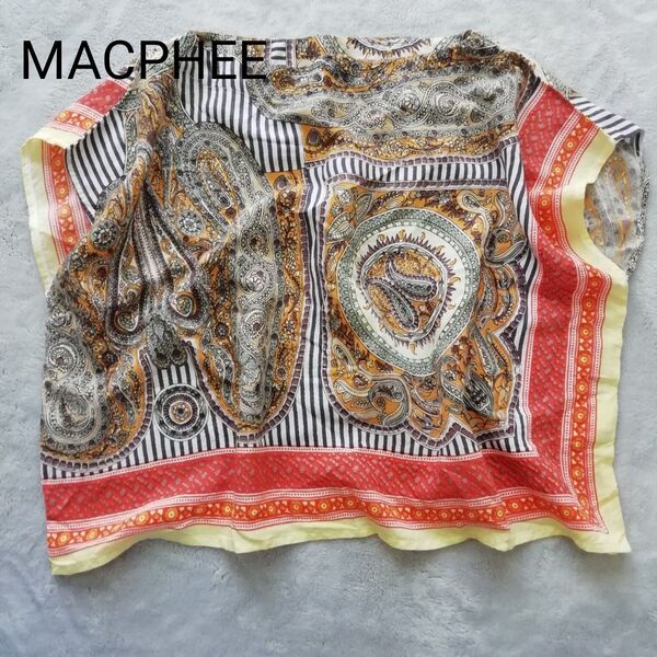 マカフィー MACPHEE インド製 ペイズリー プルオーバー トゥモローランド バンダナ スカーフ