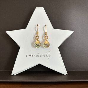琉球ガラス アクセサリー 天然石ピアス