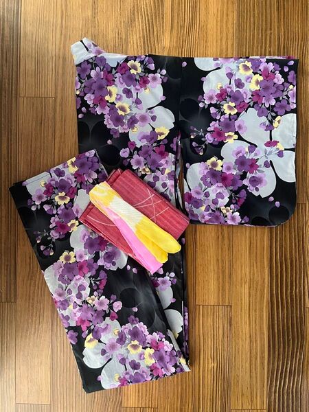 和装 浴衣 ゆかた 夏 花柄 新品 タグ付き 下駄 レディース