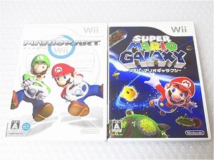 ■即決■Wii スーパーマリオギャラクシー マリオカートWii NINTENDO MARIO GALAXY MARIO KART 2個セット A11