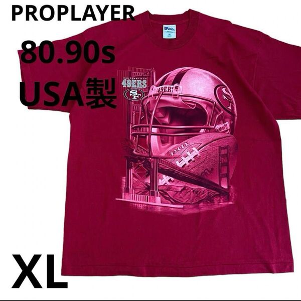 PLOPLAYER USA製 49ers NFL フットボール T シャツ