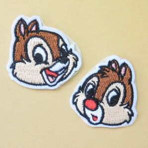 ディズニー チップとデール 刺繍 アイロンワッペン アップリケ キャラクター