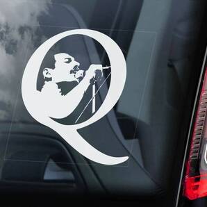 ◆送料無料@Queen クイーン フレディ マーキュリー ボヘミアン ラプソディ 外張り カーステッカー 110×100mm 外貼り クィーン:M2 2466-11