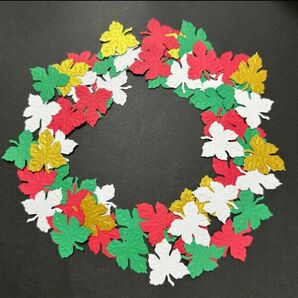 クラフトパンチ クリスマスリーフ 70枚