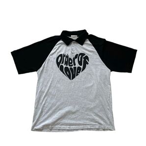 HOLY IN CODE raglan heart collar half-T