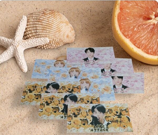 美品 BTS 未使用 長方形封筒 JIN グク テテ V テヒョン
