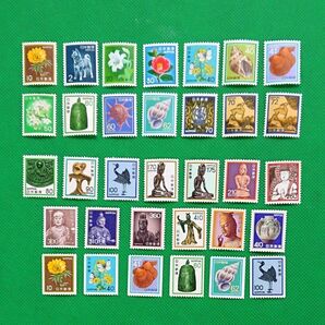 厳選!極上美品/花・貝・文化財/コイル6種込/33種/完品/1980~89年/全品ヒンジ無/シワ無/シミ無/裏糊艶完璧/No469