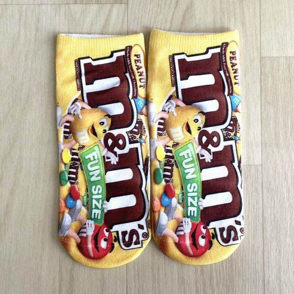 プリント スニーカーソックス お菓子柄 くるぶし丈 レディース 靴下 おもしろ