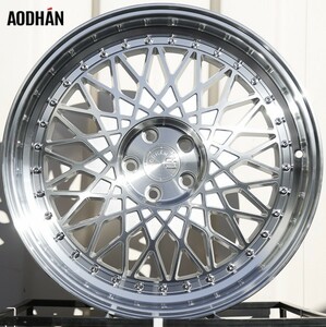 45【新品】4本 AODHAN AH05 18インチ 9.5J ET+15 5穴 PCD114.3 シルバーポリッシュ