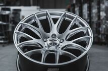 64【新品】4本 ESR SR12 19インチ 8.5J ET+30 5穴 PCD114.3 シルバー BBS LM RG RI RE RG RS JDM USDM ヘラフラ ssr work プリウス等に_画像1