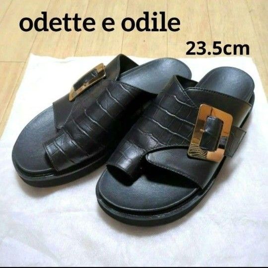 odette e odile ビックバックル トングサンダル 37