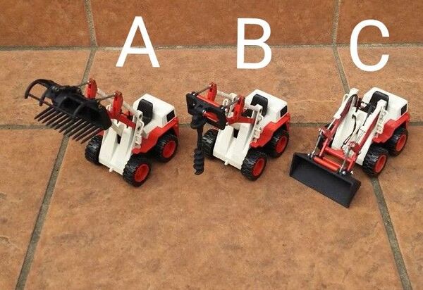 建機ミニチュア:コマツ ミニローダー3点セット