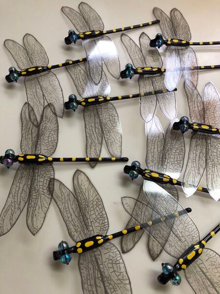 オニヤンマ10個虫除け ハンドメイド 安全ピン