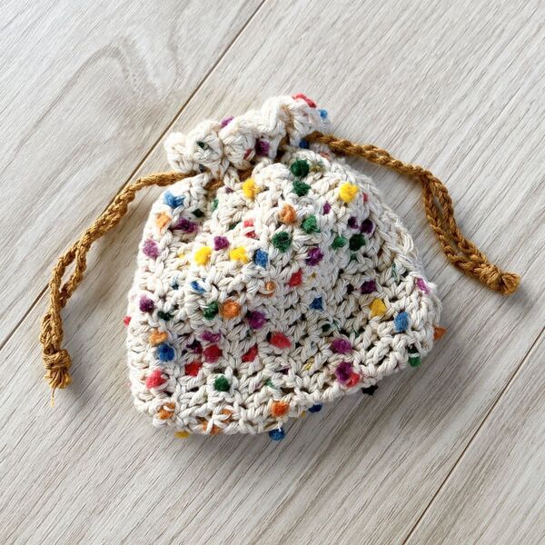 かぎあみ クロシェ 巾着 ハンドメイド