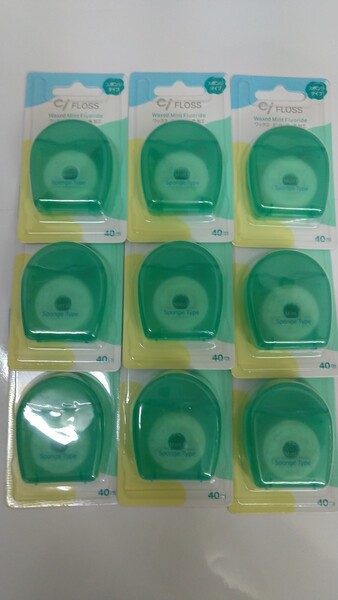 スポンジフロス 14個セット Ciフロス ミントワックス フッ素加工 40mミントの香り