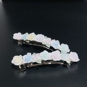 ヘアピン ヘアアクセサリー バレッタ ホワイトベース