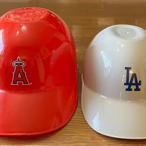 ヘルメットカップ エンゼルス・ドジャース容器小物入