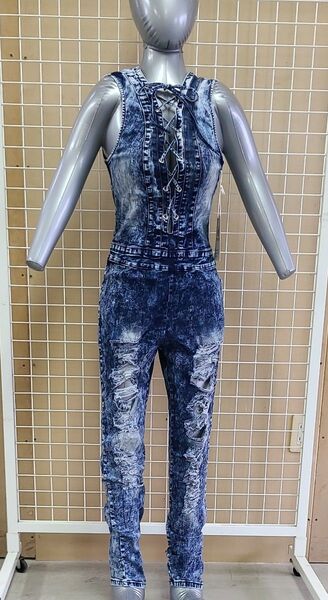 前スピンドル オーバーオール デニム